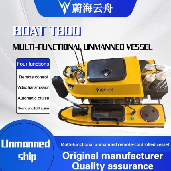 Catamaran unmanned vessel for concealed pipe exploration