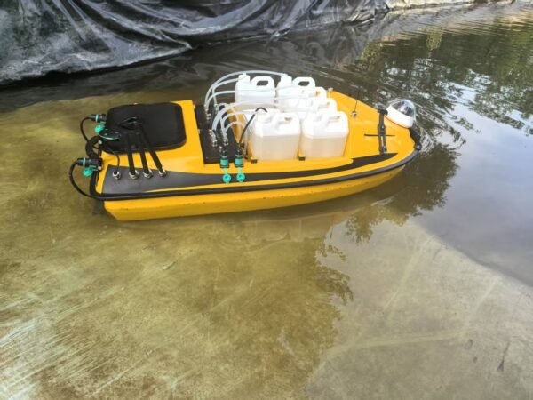 An unmanned patrol water sampling vessel on the water - Image 3